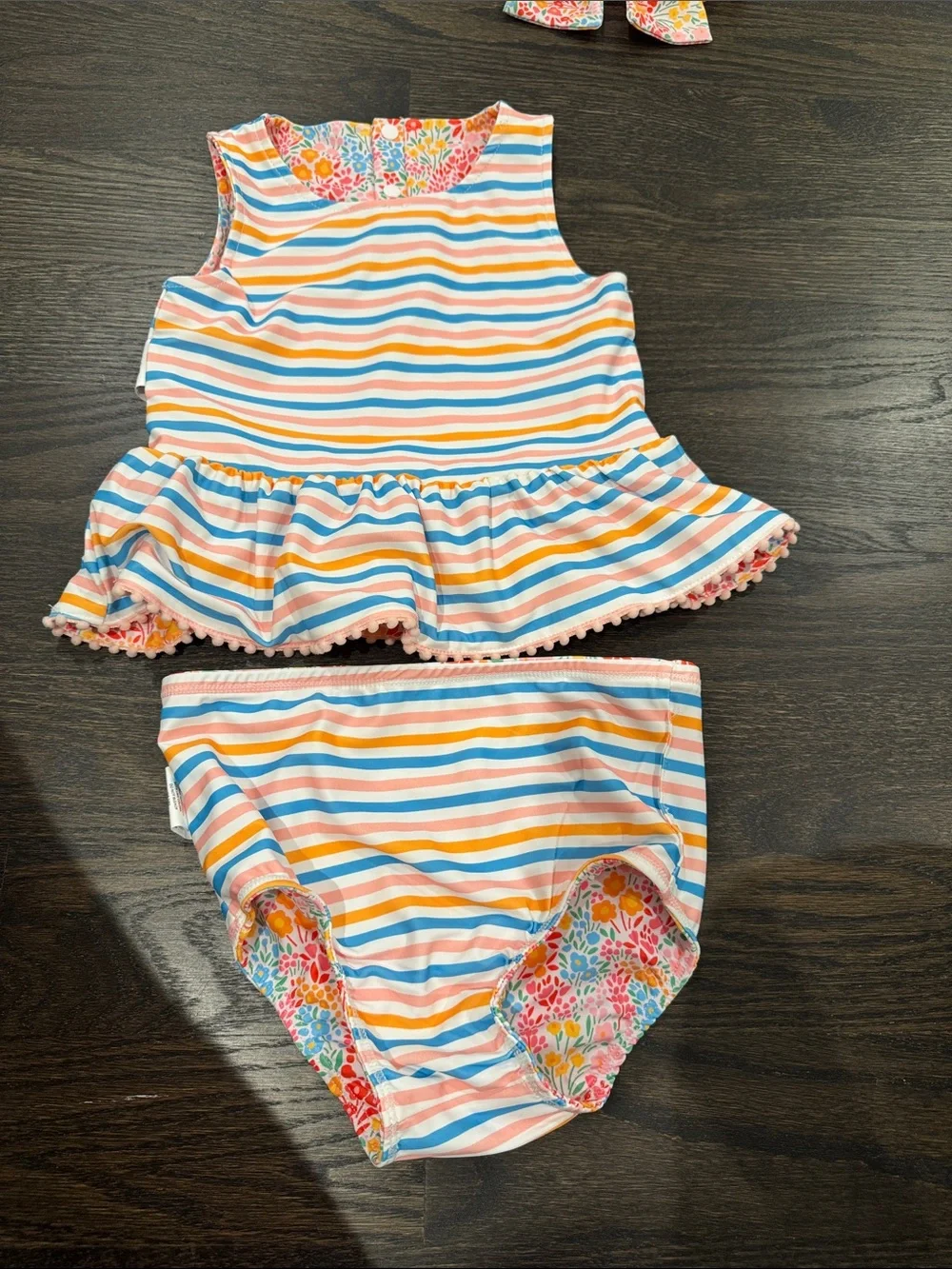 Mudpie reversible girls swimsuit size 5T